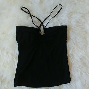 Roberto Cavalli strap blouse.